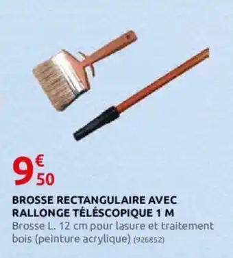 Rural Master BROSSE RECTANGULAIRE AVEC RALLONGE TÉLÉSCOPIQUE 1 M offre