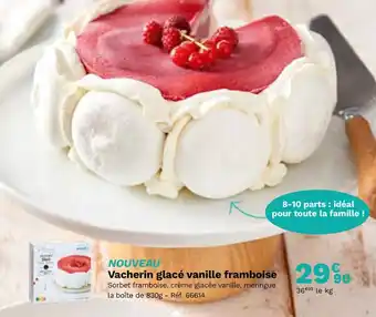 Vacherin glacé vanille framboise