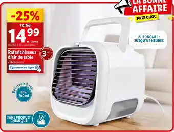 Lidl SILVERCREST Rafraîchisseur d’air de table offre