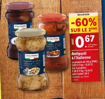 Lidl ITALIAMO Antipasti à l’italienne offre