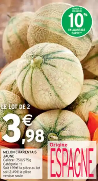 Intermarché Express MELON CHARENTAIS JAUNE offre