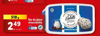 Lidl BON Gelati Bac de glace stracciatella offre