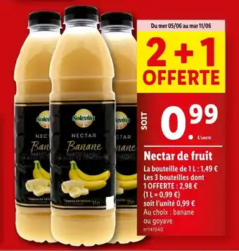 Lidl SOLEVITA Nectar de fruit offre
