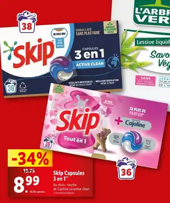 Lidl Skip Skip Capsules 3 en 1 offre