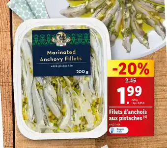 Lidl ITALIAMO Filets d’anchois aux pistaches offre
