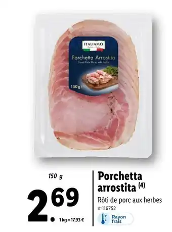 Lidl ITALIAMO Porchetta arrostita offre