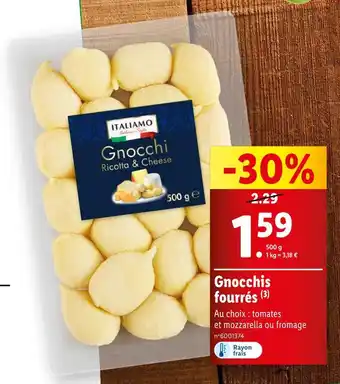 Lidl ITALIAMO Gnocchis fourrés offre