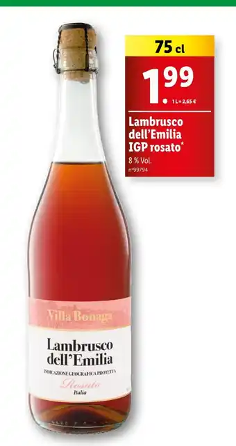 Lidl Lambrusco dell’Emilia IGP rosato offre