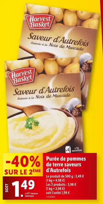 Lidl Harvest Basket Purée de pommes de terre saveurs d’Autrefois offre