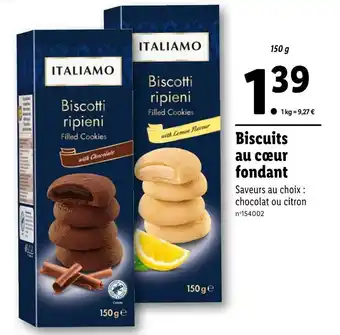 Lidl ITALIAMO Biscuits au cœur fondant offre