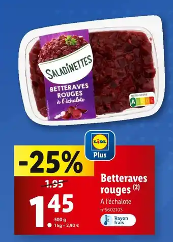 Lidl SALADINETTES Betteraves rouges offre