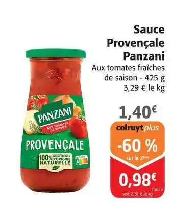 Colruyt Panzani - sauce provençale offre