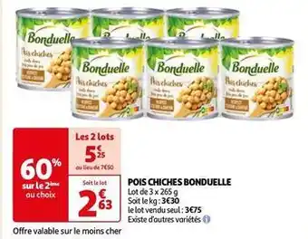 Auchan Bonduelle - pois chiches offre