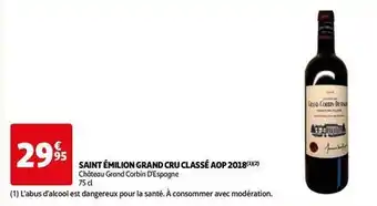 Château grand corbin d'espagne - saint émilion grand cru classé aop 2018