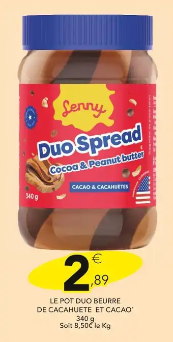 Stokomani Lenny LE POT DUO BEURRE DE CACAHUETE ET CACAO offre