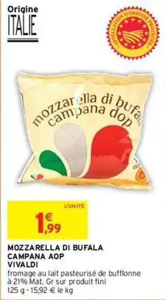 Intermarché Mozzarella di bufala campana aop vivaldi offre