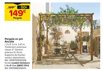 Castorama Pergola en pin Ancolie offre