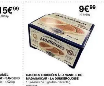 Costco GAUFRES FOURRÉES À LA VANILLE DE MADAGASCAR - LA DUNKERQUOISE offre