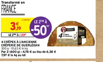 Intermarché 4 CRÊPES À L'ANCIENNE CRÊPERIE DE GUERLÉDAN offre