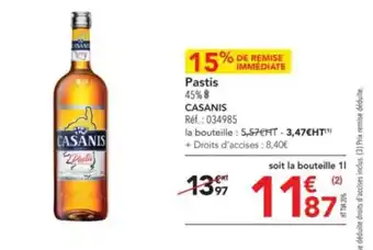 METRO Pastis offre