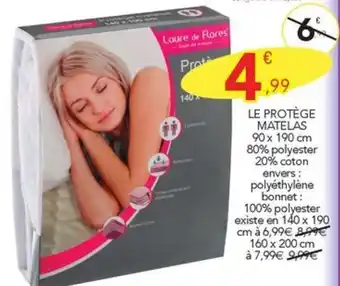 Stokomani LE PROTÈGE MATELAS 90 x 190 cm 80% polyester 20% coton offre