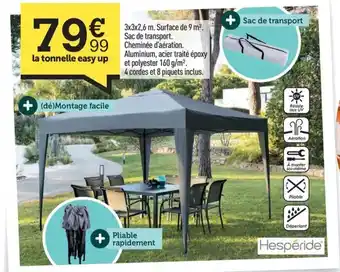Centrakor la tonnelle easy up offre