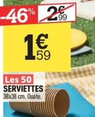 Centrakor SERVIETTES 38x38 cm. Quate. offre