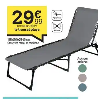 Centrakor le transat playa offre