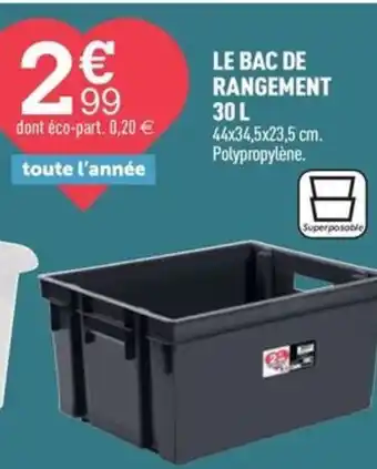 Centrakor LE BAC DE RANGEMENT 30 L offre