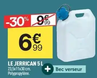 Centrakor LE JERRICAN 5 L 23,5x11x30 cm. Polypropylène. offre