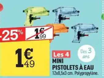 Centrakor MINI PISTOLETS À EAU 12x8,5x3 cm. offre