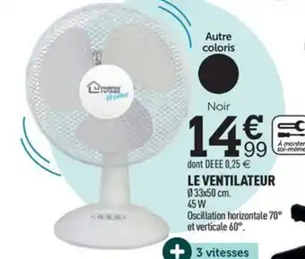 Centrakor LE VENTILATEUR offre