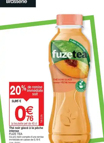 Promocash Thé noir glacé à la pêche intense FUZE TEA offre