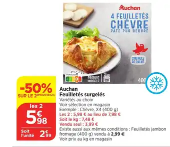 Maximarché Auchan Feuilletés surgelés offre