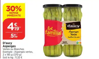 Maximarché D'aucy Asperges offre