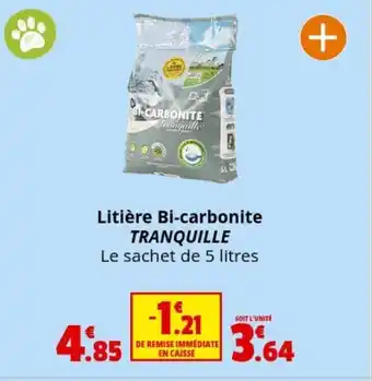 Coccimarket Litière Bi-carbonite TRANQUILLE offre