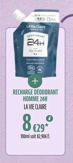 La Vie Claire RECHARGE DÉODORANT HOMME 24H offre