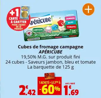 Coccinelle Supermarché Cubes de fromage campagne APÉRICUBE offre