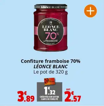 Coccinelle Supermarché Confiture framboise 70% LÉONCE BLANC offre