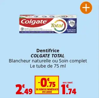 Coccinelle Supermarché Dentifrice COLGATE TOTAL offre
