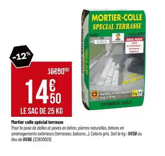 Bricorama Mortier colle spécial terrasse offre