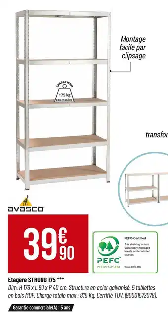 Bricorama Avasco Etagère STRONG 175 offre