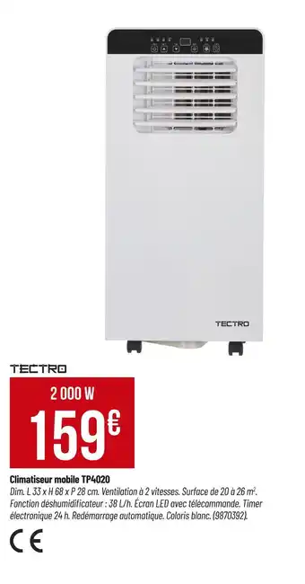 Bricorama TECTRO Climatiseur mobile TP4020 offre