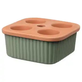 Daksjus Pot à réservoir, terre cuite/vert, 22x22 cm