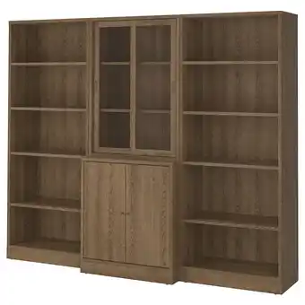 IKEA Tonstad Combinaison rgt av portes vitr coul, brun placage chêne teinte/verre transparent, 245x47x201 cm offre