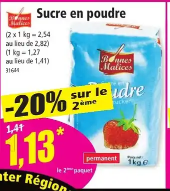 Norma Sucre en poudre offre