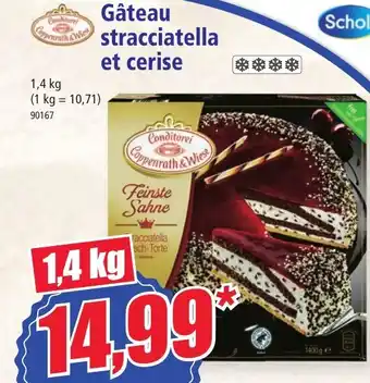 Gâteau stracciatella et cerise
