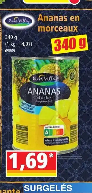 Norma River Valley Ananas en morceaux offre