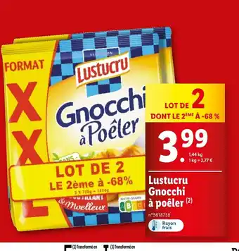 Lidl Lustucru Gnocchi à poêler (2) offre