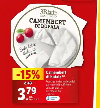 Lidl Camembert di bufala (3) offre